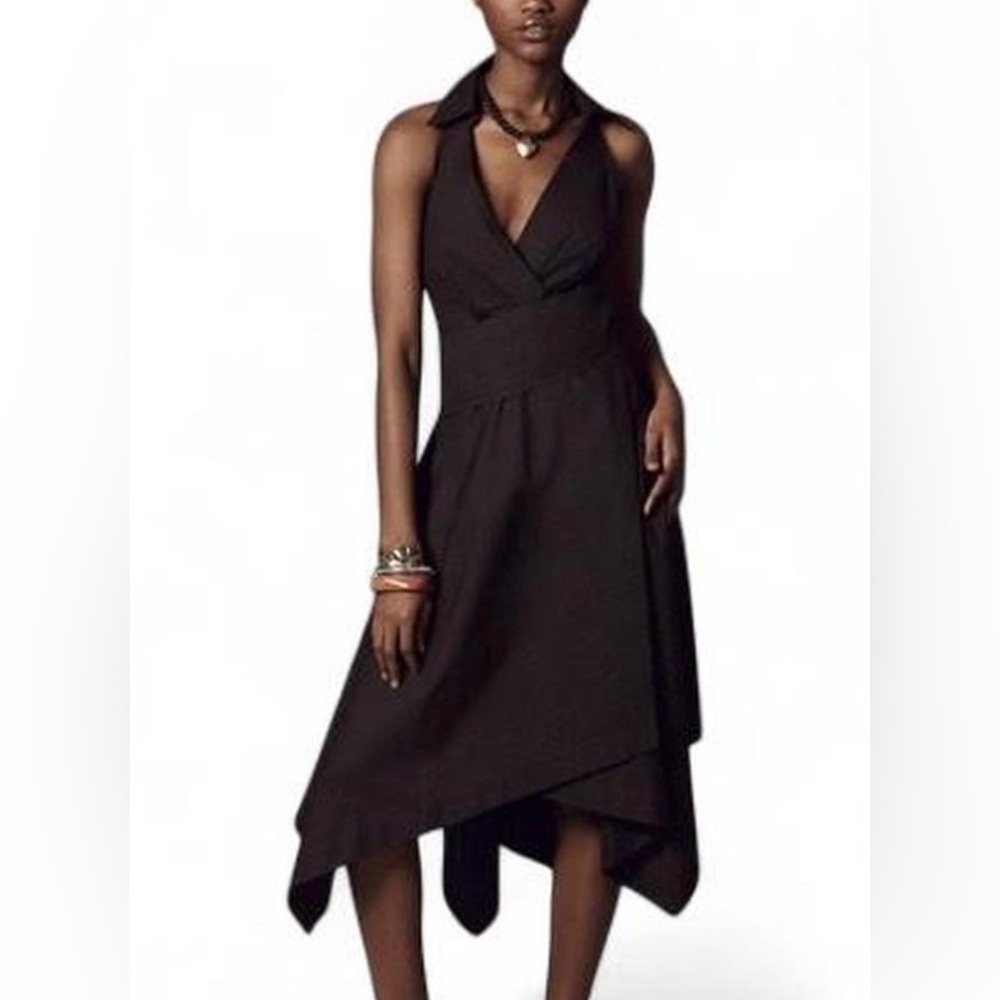 Anthropologie Maeve Assymmetrical Wrap Shirt Dress - Size S